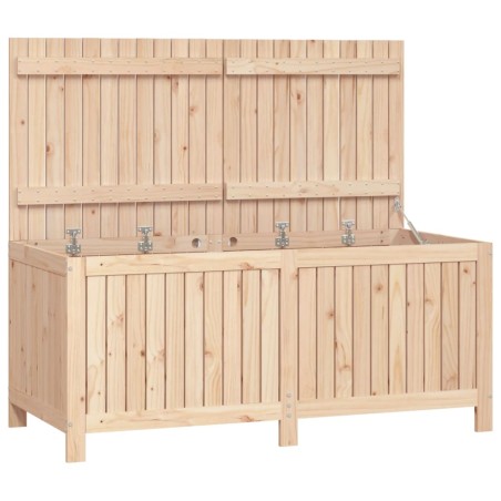 vidaXL Caja de almacenaje jardín madera maciza de pino 147x68x64 cm