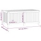 vidaXL Caja de almacenaje jardín madera maciza de pino 147x68x64 cm