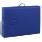 Mesa camilla de masaje de madera plegable de tres cuerpos azules Mesa camilla de masaje de madera plegable de tres cuerpos azules