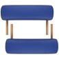 Mesa camilla de masaje de madera plegable de tres cuerpos azules Mesa camilla de masaje de madera plegable de tres cuerpos azules
