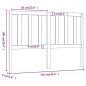 vidaXL Cabecero de cama madera maciza de pino gris 126x4x100 cm vidaXL Cabecero de cama madera maciza de pino gris 126x4x100 cm
