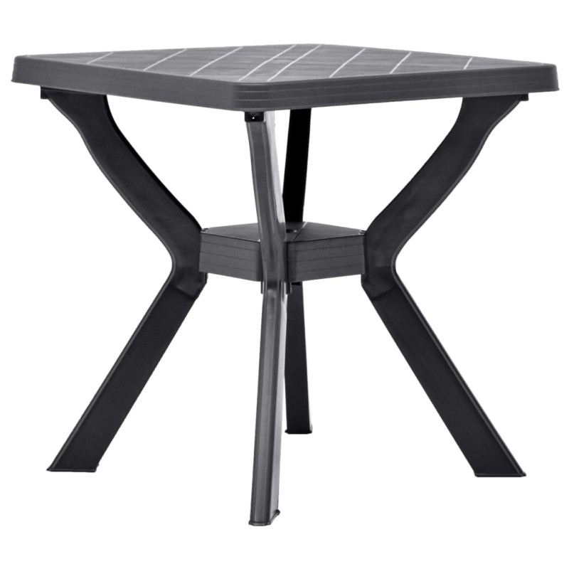vidaXL Mesa bistró plástico gris antracita 70x70x72 cm