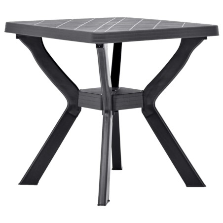 vidaXL Mesa bistró plástico gris antracita 70x70x72 cm