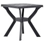 vidaXL Mesa bistró plástico gris antracita 70x70x72 cm