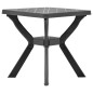 vidaXL Mesa bistró plástico gris antracita 70x70x72 cm