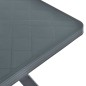 vidaXL Mesa bistró plástico gris antracita 70x70x72 cm
