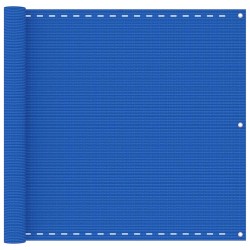 vidaXL Toldo para balcón HDPE azul 90x600 cm
