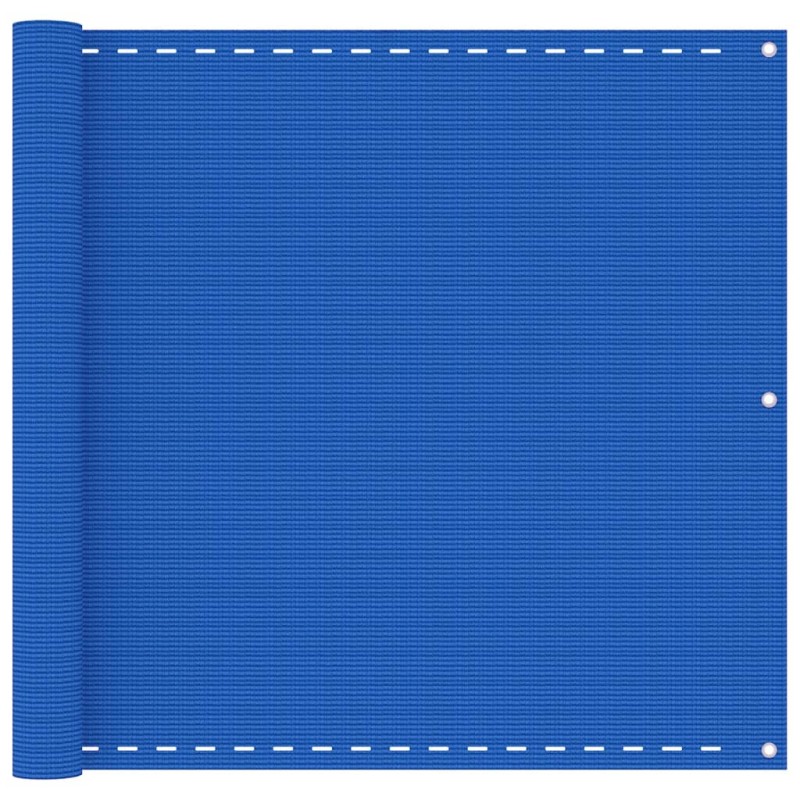 vidaXL Toldo para balcón HDPE azul 90x600 cm