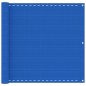 vidaXL Toldo para balcón HDPE azul 90x600 cm