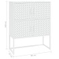vidaXL Aparador de acero blanco 80x35x100 cm
