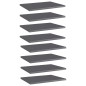 vidaXL Estante estantería 8 uds contrachapada gris brillo 40x30x1,5 cm vidaXL Estante estantería 8 uds contrachapada gris brillo 40x30x1,5 cm