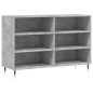 vidaXL Aparador de madera contrachapada gris hormigón 103,5x35x70 cm