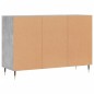 vidaXL Aparador de madera contrachapada gris hormigón 103,5x35x70 cm