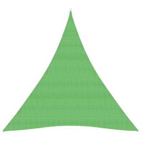 vidaXL Toldo de vela HDPE verde claro 160 g/m² 4x5x5 m