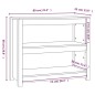 vidaXL Estantería madera maciza de pino marrón miel 80x35x68 cm