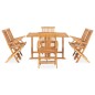 vidaXL Set comedor de jardín plegable 7 piezas madera maciza de teca vidaXL Set comedor de jardín plegable 7 piezas madera maciza de teca