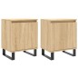 vidaXL Mesitas noche 2 uds madera ingeniería roble Sonoma 40x30x50 cm