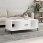 vidaXL Mesa de centro madera contrachapada blanco brillo 102x50x40 cm vidaXL Mesa de centro madera contrachapada blanco brillo 102x50x40 cm