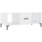 vidaXL Mesa de centro madera contrachapada blanco brillo 102x50x40 cm vidaXL Mesa de centro madera contrachapada blanco brillo 102x50x40 cm