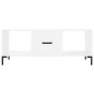 vidaXL Mesa de centro madera contrachapada blanco brillo 102x50x40 cm vidaXL Mesa de centro madera contrachapada blanco brillo 102x50x40 cm