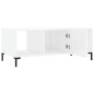 vidaXL Mesa de centro madera contrachapada blanco brillo 102x50x40 cm vidaXL Mesa de centro madera contrachapada blanco brillo 102x50x40 cm