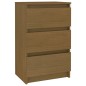vidaXL Mesita de noche madera maciza de pino marrón miel 40x29,5x64 cm vidaXL Mesita de noche madera maciza de pino marrón miel 40x29,5x64 cm