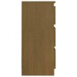 vidaXL Mesita de noche madera maciza de pino marrón miel 40x29,5x64 cm vidaXL Mesita de noche madera maciza de pino marrón miel 40x29,5x64 cm