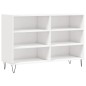 vidaXL Aparador de madera contrachapada blanco brillo 103,5x35x70 cm vidaXL Aparador de madera contrachapada blanco brillo 103,5x35x70 cm