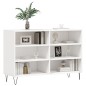 vidaXL Aparador de madera contrachapada blanco brillo 103,5x35x70 cm vidaXL Aparador de madera contrachapada blanco brillo 103,5x35x70 cm