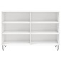 vidaXL Aparador de madera contrachapada blanco brillo 103,5x35x70 cm vidaXL Aparador de madera contrachapada blanco brillo 103,5x35x70 cm