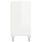 vidaXL Aparador de madera contrachapada blanco brillo 103,5x35x70 cm vidaXL Aparador de madera contrachapada blanco brillo 103,5x35x70 cm