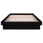 vidaXL Estructura de cama madera maciza negra 100x200 cm vidaXL Estructura de cama madera maciza negra 100x200 cm