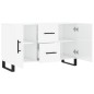 vidaXL Aparador de madera de ingeniería blanco brillante 100x36x60 cm vidaXL Aparador de madera de ingeniería blanco brillante 100x36x60 cm