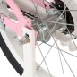 vidaXL Bicicleta niños y portaequipajes delantero 14" blanca y rosa vidaXL Bicicleta niños y portaequipajes delantero 14" blanca y rosa
