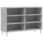 vidaXL Aparador de madera contrachapada gris hormigón 103,5x35x70 cm vidaXL Aparador de madera contrachapada gris hormigón 103,5x35x70 cm
