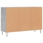 vidaXL Aparador de madera contrachapada gris hormigón 103,5x35x70 cm vidaXL Aparador de madera contrachapada gris hormigón 103,5x35x70 cm