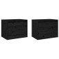 vidaXL Armario de pared 2 uds madera maciza de pino negro 45x30x35 cm vidaXL Armario de pared 2 uds madera maciza de pino negro 45x30x35 cm