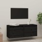vidaXL Armario de pared 2 uds madera maciza de pino negro 45x30x35 cm vidaXL Armario de pared 2 uds madera maciza de pino negro 45x30x35 cm