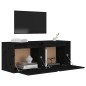 vidaXL Armario de pared 2 uds madera maciza de pino negro 45x30x35 cm vidaXL Armario de pared 2 uds madera maciza de pino negro 45x30x35 cm
