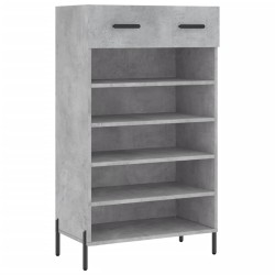 vidaXL Zapatero madera de ingeniería gris hormigón 60x35x105 cm