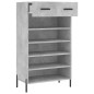 vidaXL Zapatero madera de ingeniería gris hormigón 60x35x105 cm