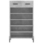 vidaXL Zapatero madera de ingeniería gris hormigón 60x35x105 cm