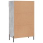 vidaXL Zapatero madera de ingeniería gris hormigón 60x35x105 cm