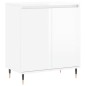 vidaXL Aparador de madera contrachapada blanco brillante 60x35x70 cm vidaXL Aparador de madera contrachapada blanco brillante 60x35x70 cm