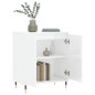 vidaXL Aparador de madera contrachapada blanco brillante 60x35x70 cm vidaXL Aparador de madera contrachapada blanco brillante 60x35x70 cm