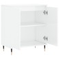 vidaXL Aparador de madera contrachapada blanco brillante 60x35x70 cm vidaXL Aparador de madera contrachapada blanco brillante 60x35x70 cm