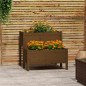 vidaXL Jardinera de madera maciza de pino marrón miel 84,5x84x75 cm vidaXL Jardinera de madera maciza de pino marrón miel 84,5x84x75 cm