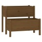 vidaXL Jardinera de madera maciza de pino marrón miel 84,5x84x75 cm vidaXL Jardinera de madera maciza de pino marrón miel 84,5x84x75 cm