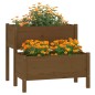 vidaXL Jardinera de madera maciza de pino marrón miel 84,5x84x75 cm vidaXL Jardinera de madera maciza de pino marrón miel 84,5x84x75 cm