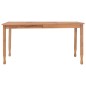 vidaXL Set de comedor de jardín 7 pzas y cojines madera maciza de teca